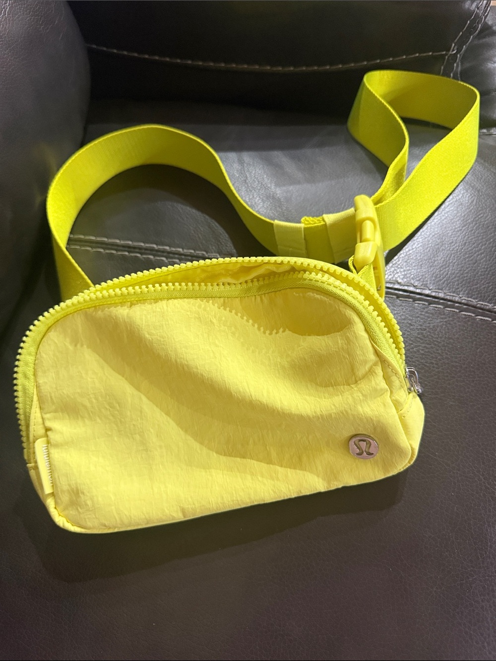 Rare find.  lululemon athletica Neon Yellow Crossbody Belt Bag